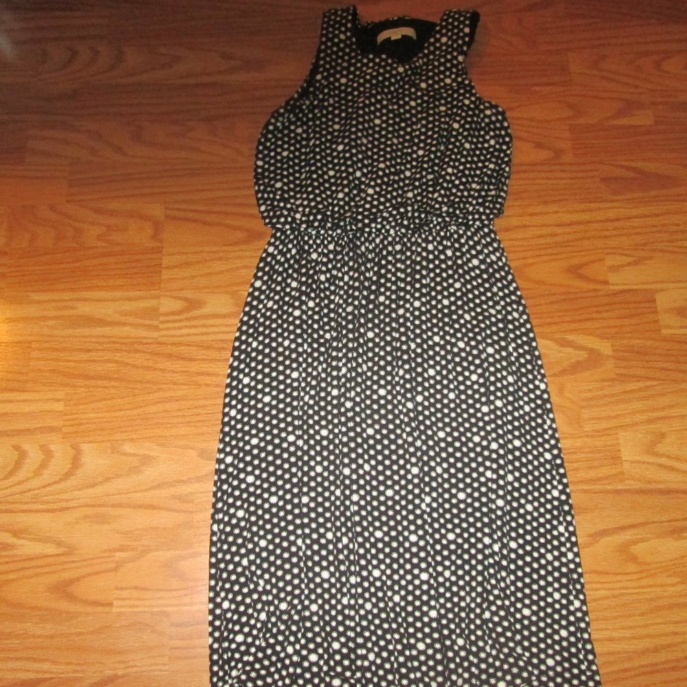 Ann Taylor Loft Black White Sleeveless Dress XS